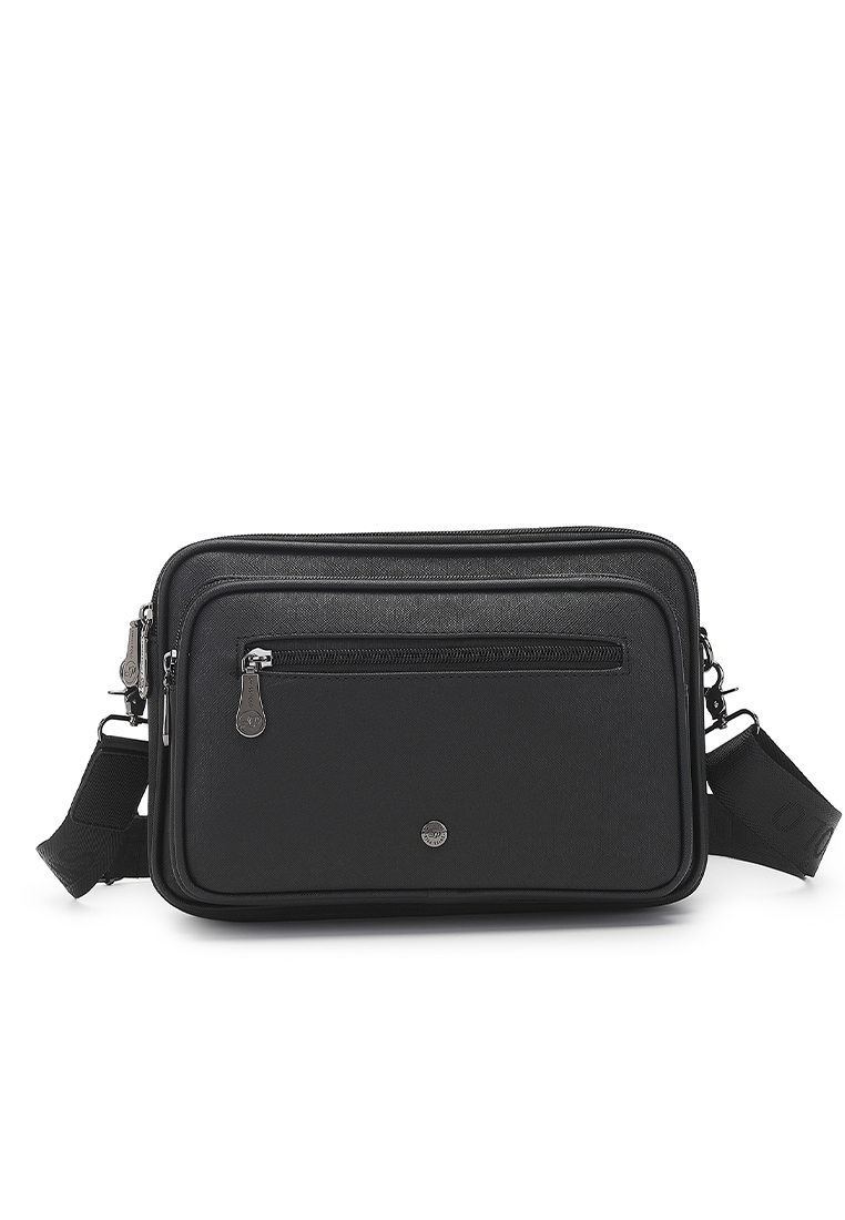 Swiss Polo Men's Polo Sling Bag / Crossbody Bag - Black