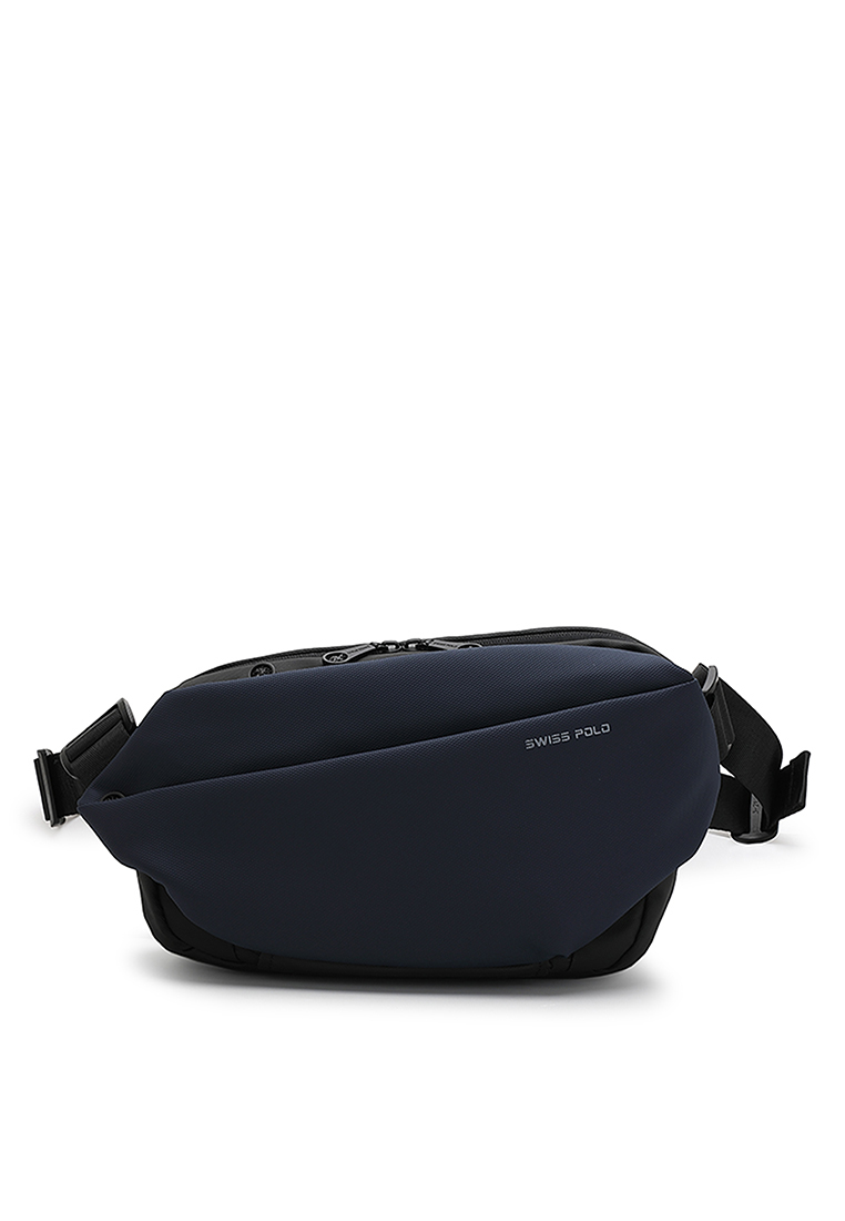 Swiss Polo Men's Chest Bag / Sling Bag / Crossbody Bag (Tas Dada / Tas Selempang Pria) - Biru