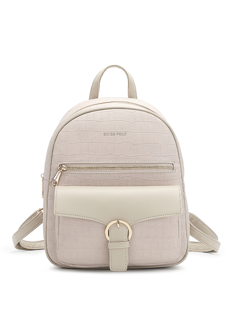 Swiss Polo Women's Backpack (Tas Ransel Wanita & Tas Punggung Wanita) - Krem