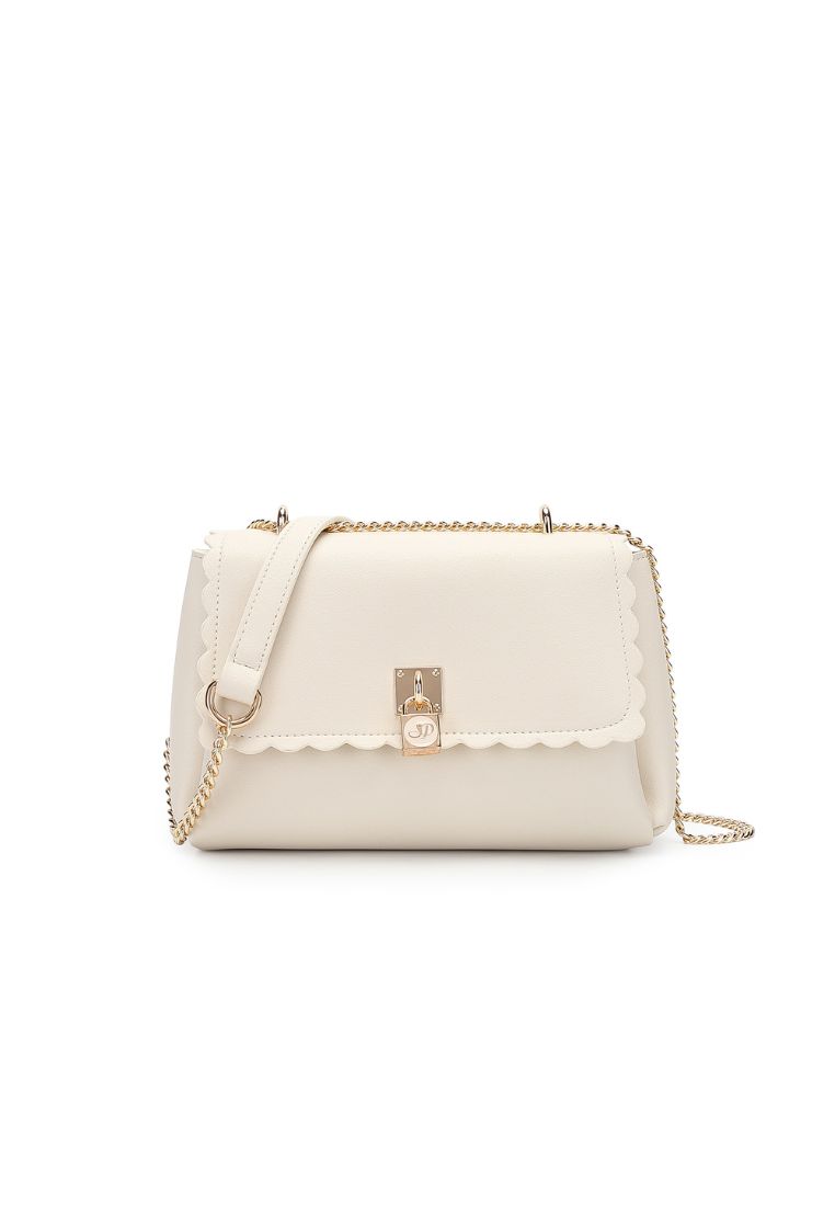 Swiss Polo Chain Shoulder Bag / Sling Bag / Crossbody Bag - White