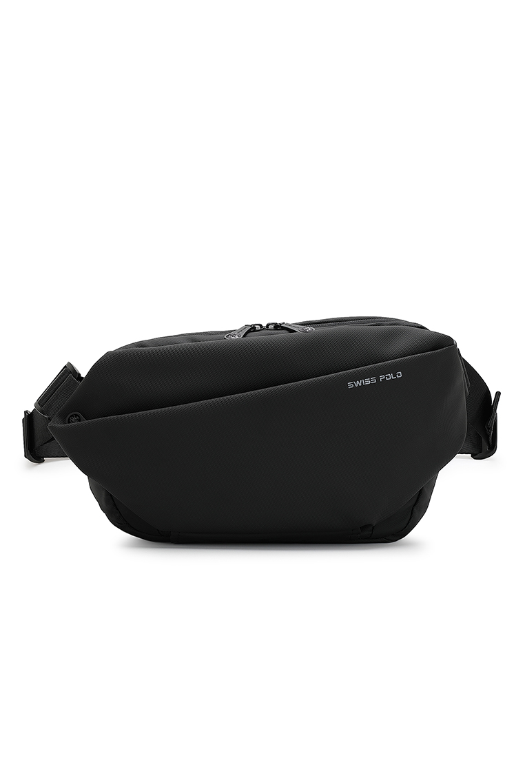 Swiss Polo Men's Chest Bag / Sling Bag / Crossbody Bag - Black