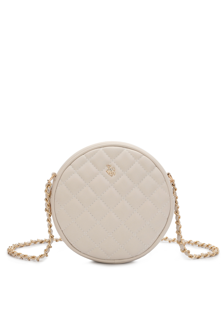Swiss Polo Women's Casual Chain Sling Bag / Crossbody Bag (Tas Selempang Wanita) - Krem