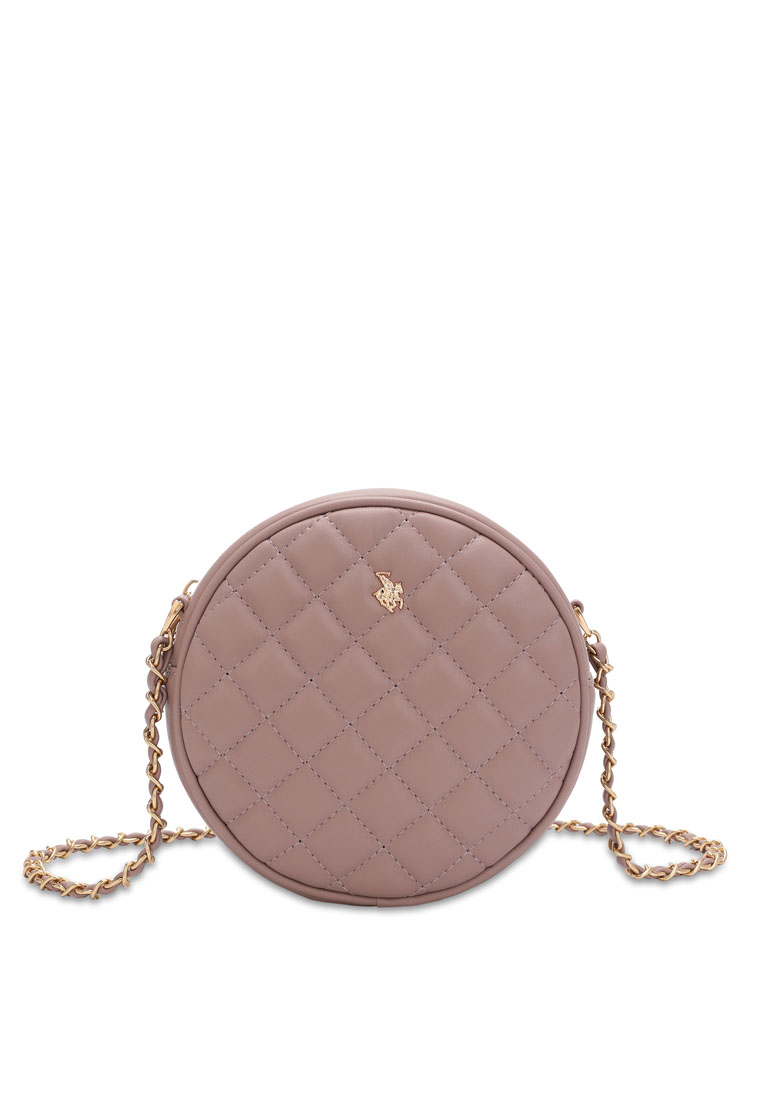 Swiss Polo Women's Casual Chain Sling Bag / Crossbody Bag (Tas Selempang Wanita) - Merah Jambu