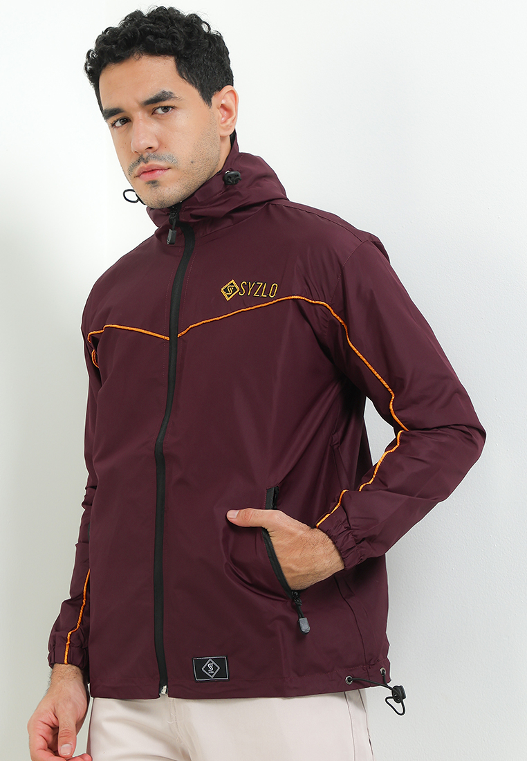 SYZLO Jaket Outdoor Packable Bisa Dilipat Jadi Tas - Maroon