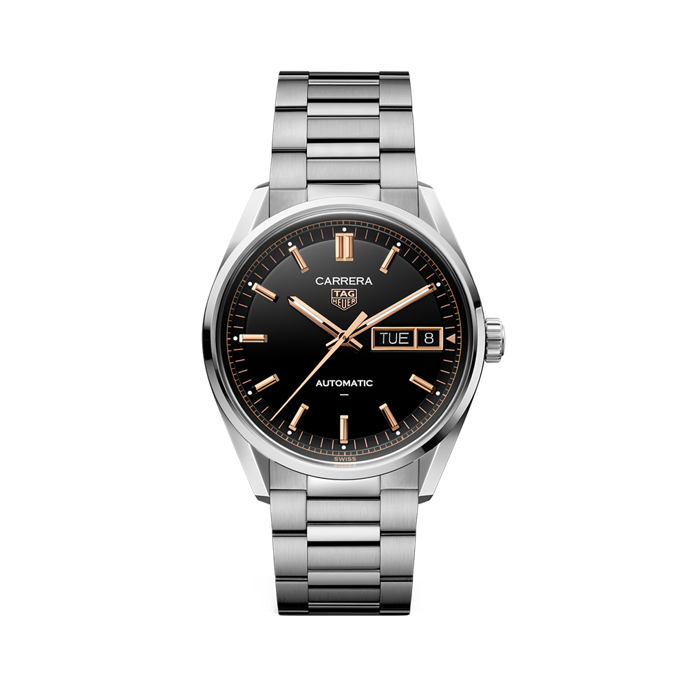 TAG Heuer Carrera 41 - WDA2111.BA0043 Day-Date Automatic Black Dial
