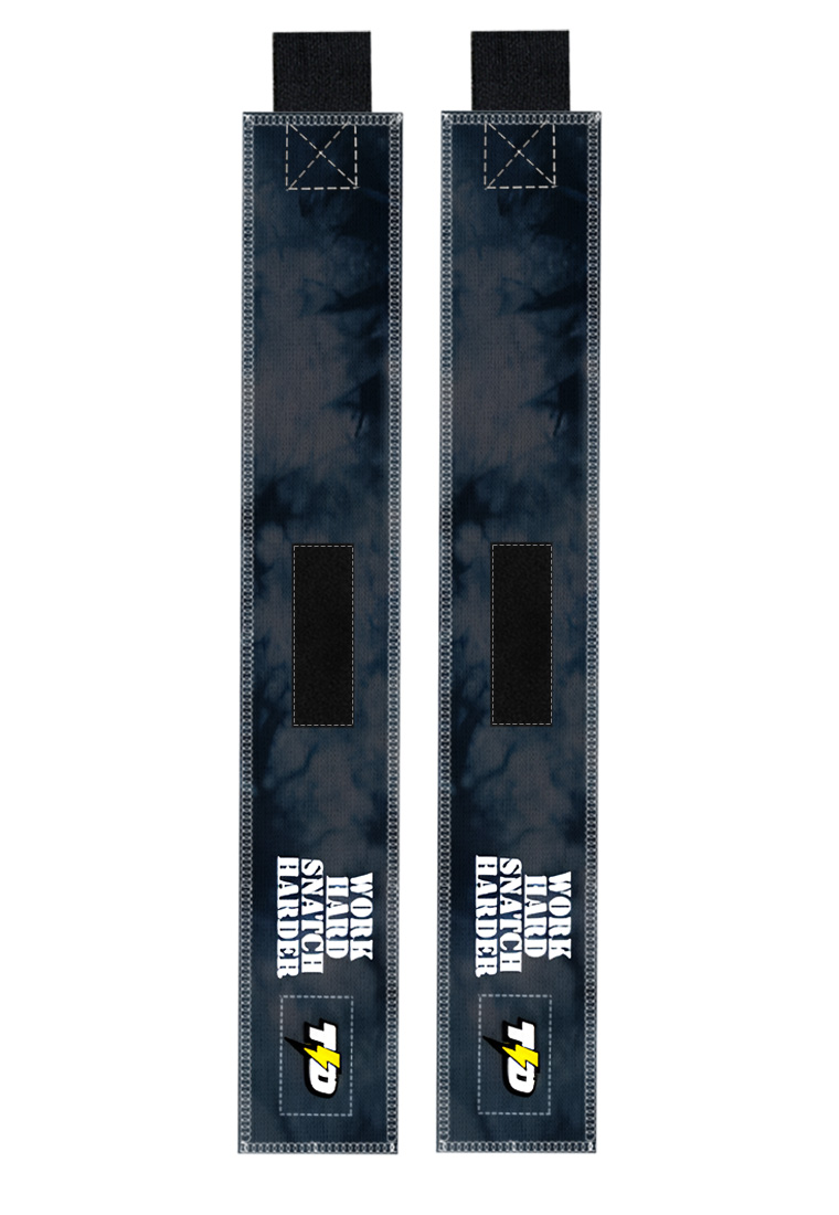 TD Active TB016 Wristband Wrist Wrap Support Gym Oly Lifting "work hard snatch harder"