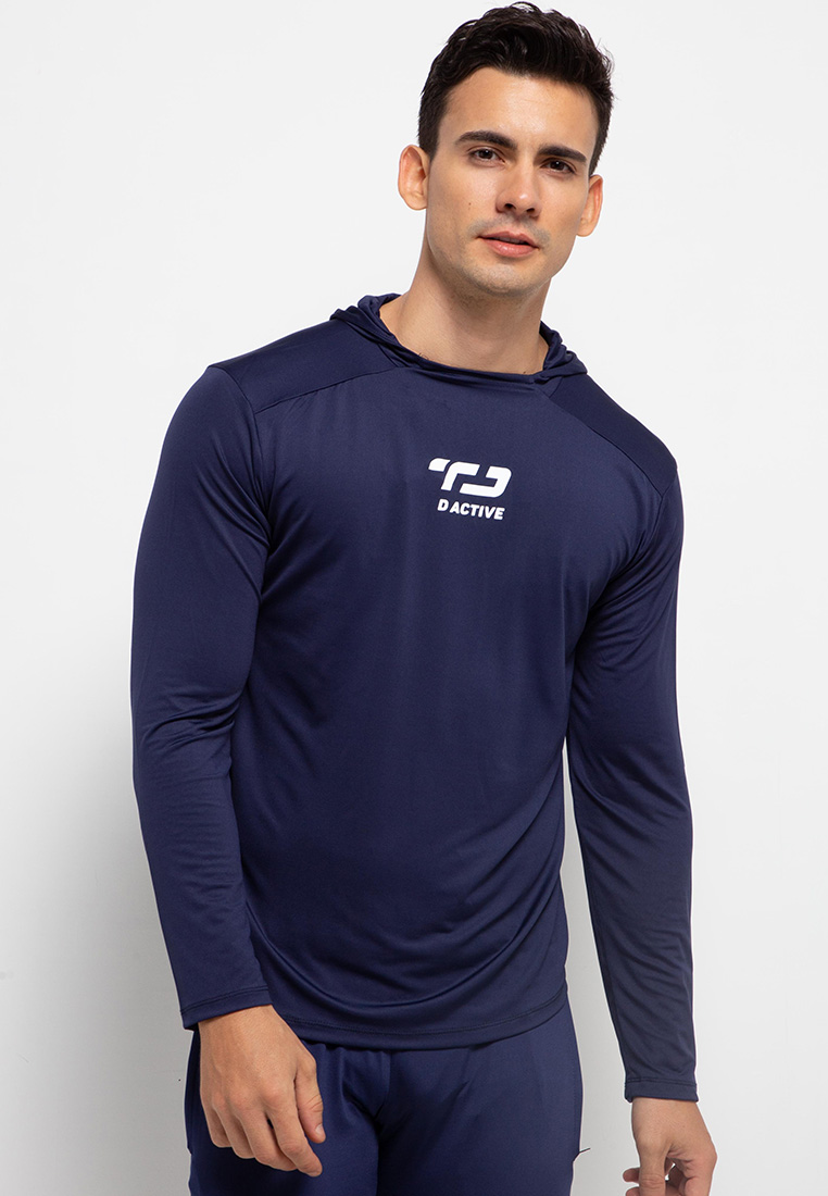 Td Active MS135 HOL base layer sport pria hoodie navy