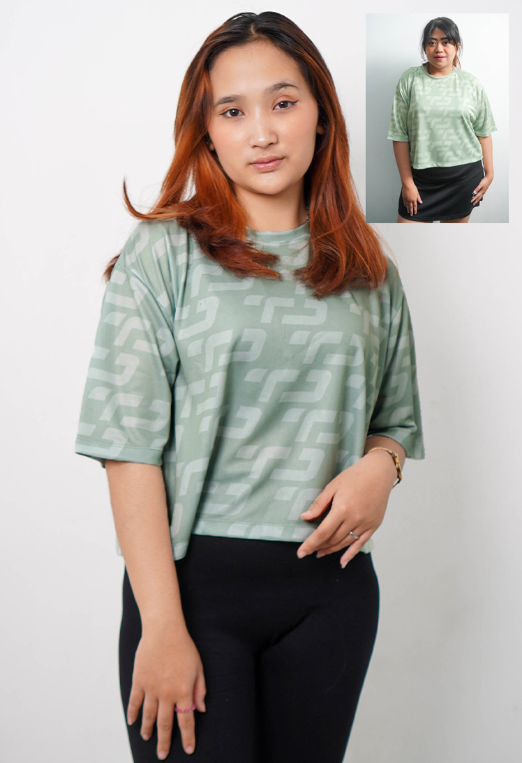 TD Active LSB32 baju olahraga wanita crop top oversize big size gym aerobic zumba poundfit senam hij