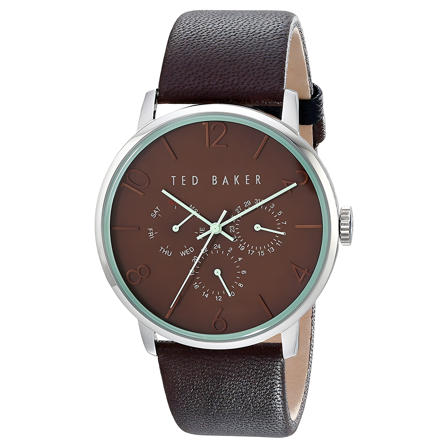 TED BAKER - Men's Watch - Silver Stainless Case - Brown Leather Strap - TE10023496