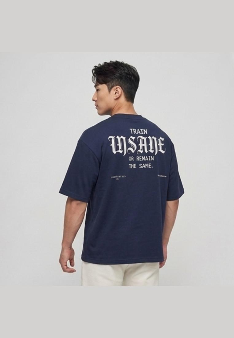 Third Day THIRDDAY Kaos Oversize Gym Cotton Hybrid 260gsm “train insane” navy MUB48