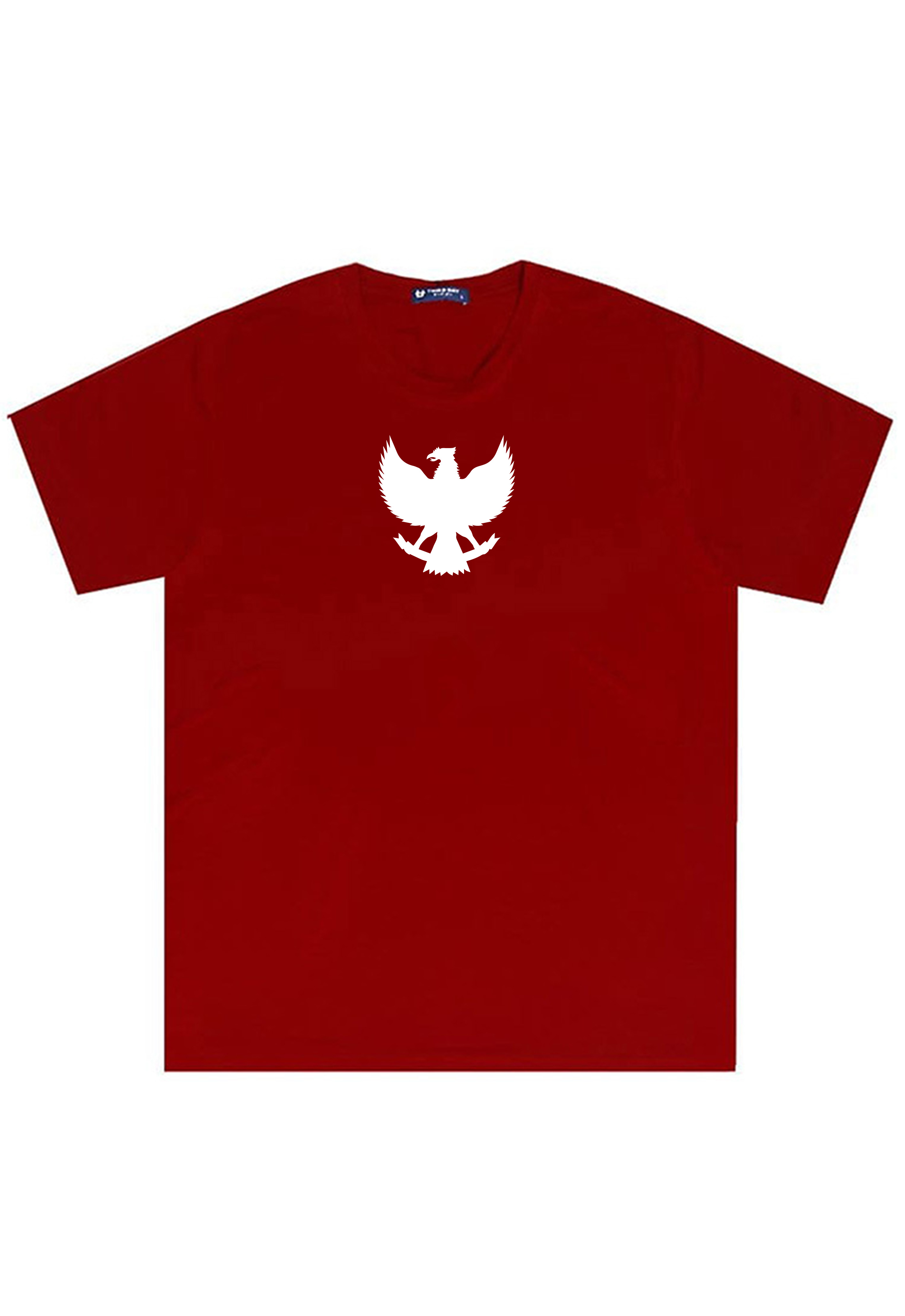 Third Day MTS75 Kaos Indonesia Merah Tangan Pendek Instacool "Garuda putih" maroon
