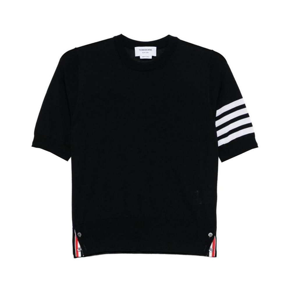 Thom Browne Fine Merino Wool 4-Bar Sweater Medium Navy