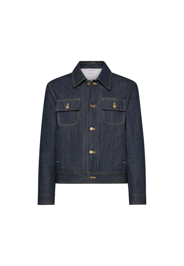 Thom Browne Selvedge Denim Backstrap Utility Jacket Navy