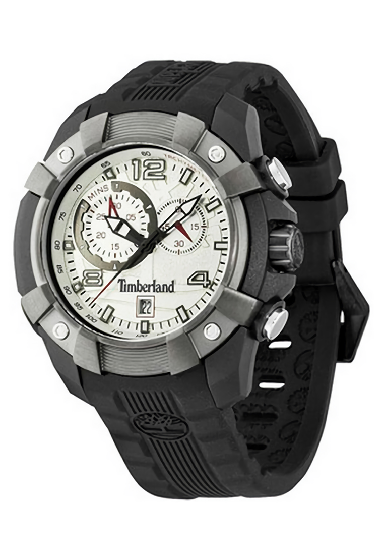 Timberland Watch Timberland - Jam Tangan Analog Pria - Black - Rubber Strap - TBL 13356 JPBU-13