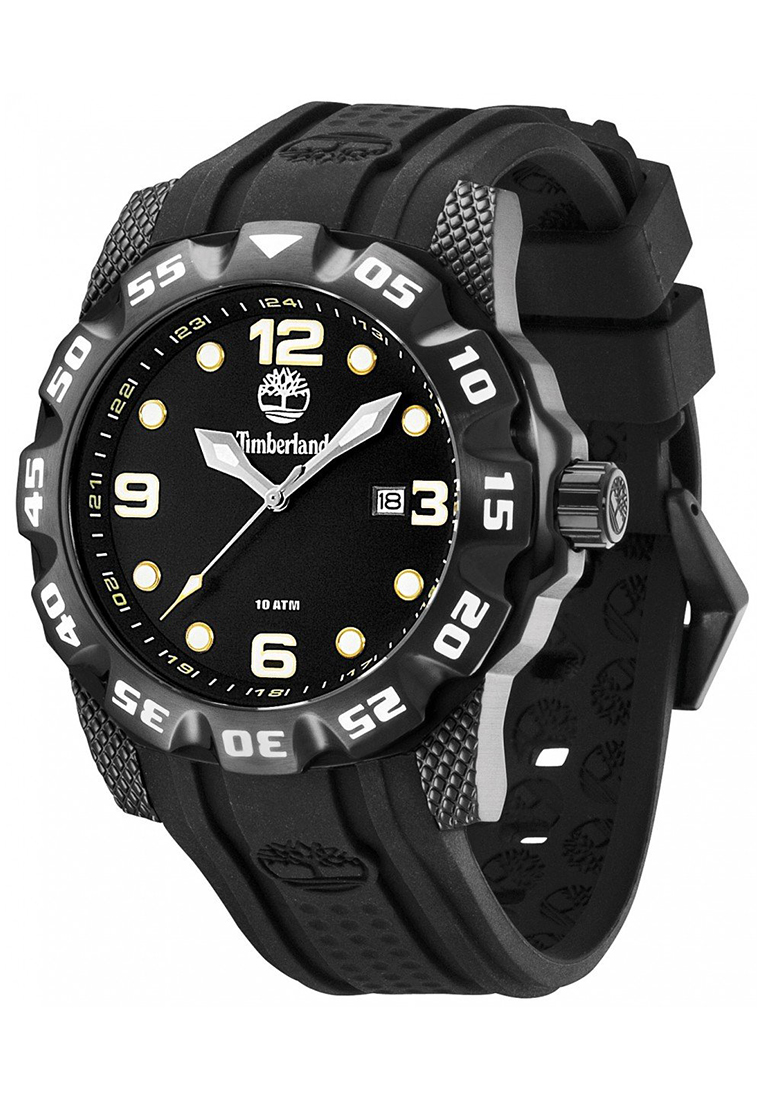 Timberland Watch Timberland - Jam Tangan Analog Pria - Black - Rubber Strap - TBL 13317JSB-02