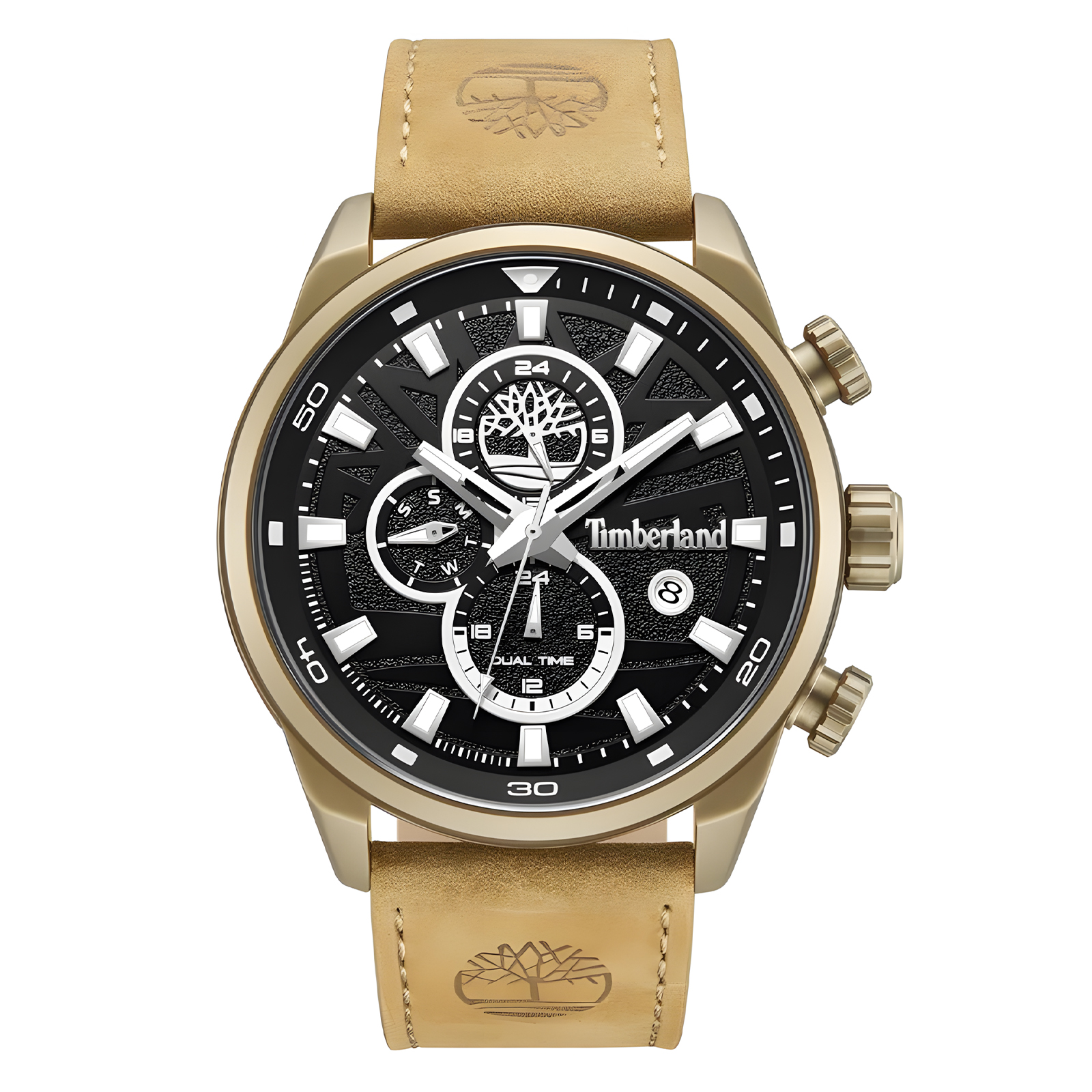 Timberland Watch Henniker II - Jam Tangan Chronograph Pria - Leather Strap - TDWGF0056302