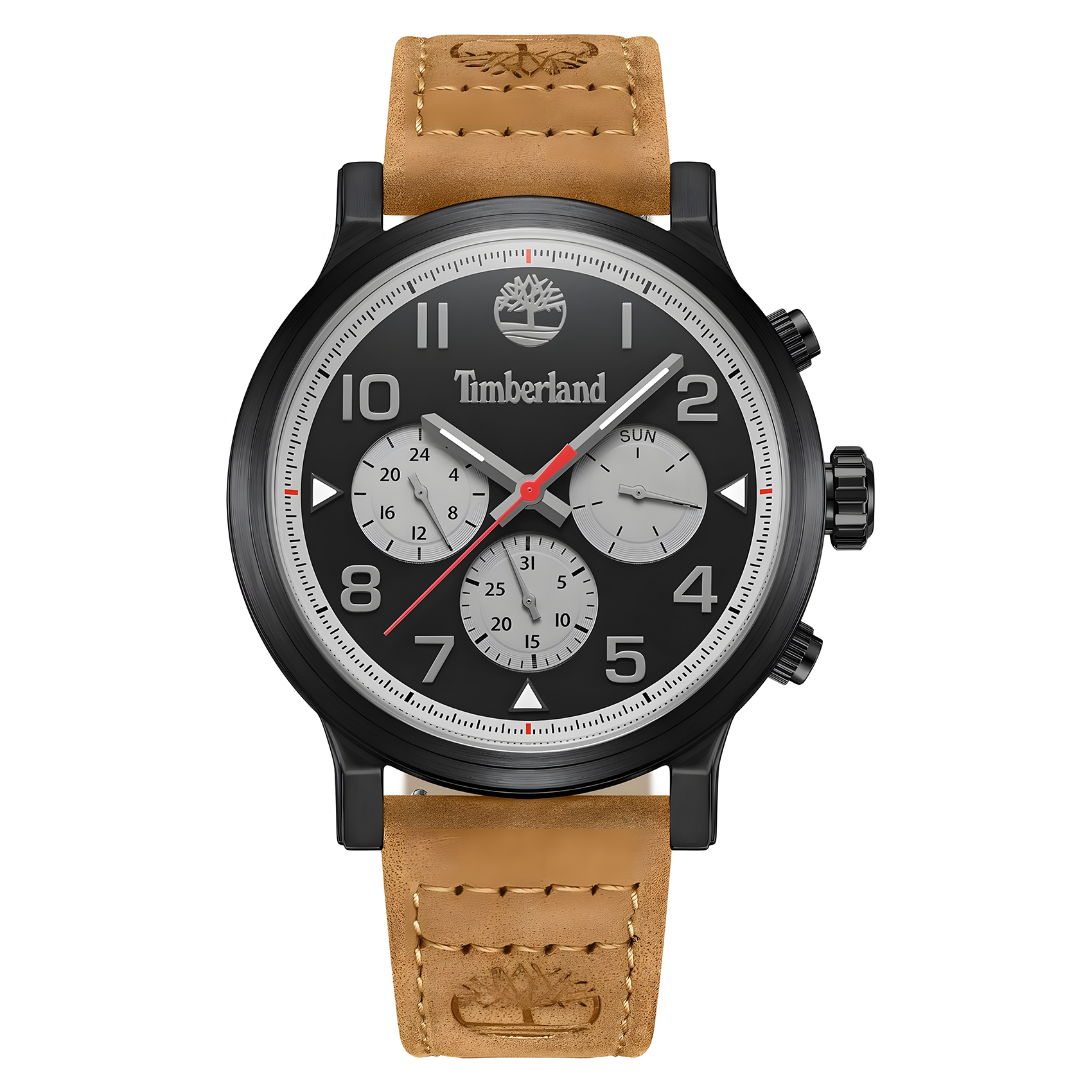 Timberland Watch Timberland - Jam Tangan Analog Pria - Brown Leather Strap - TDWGF0028902