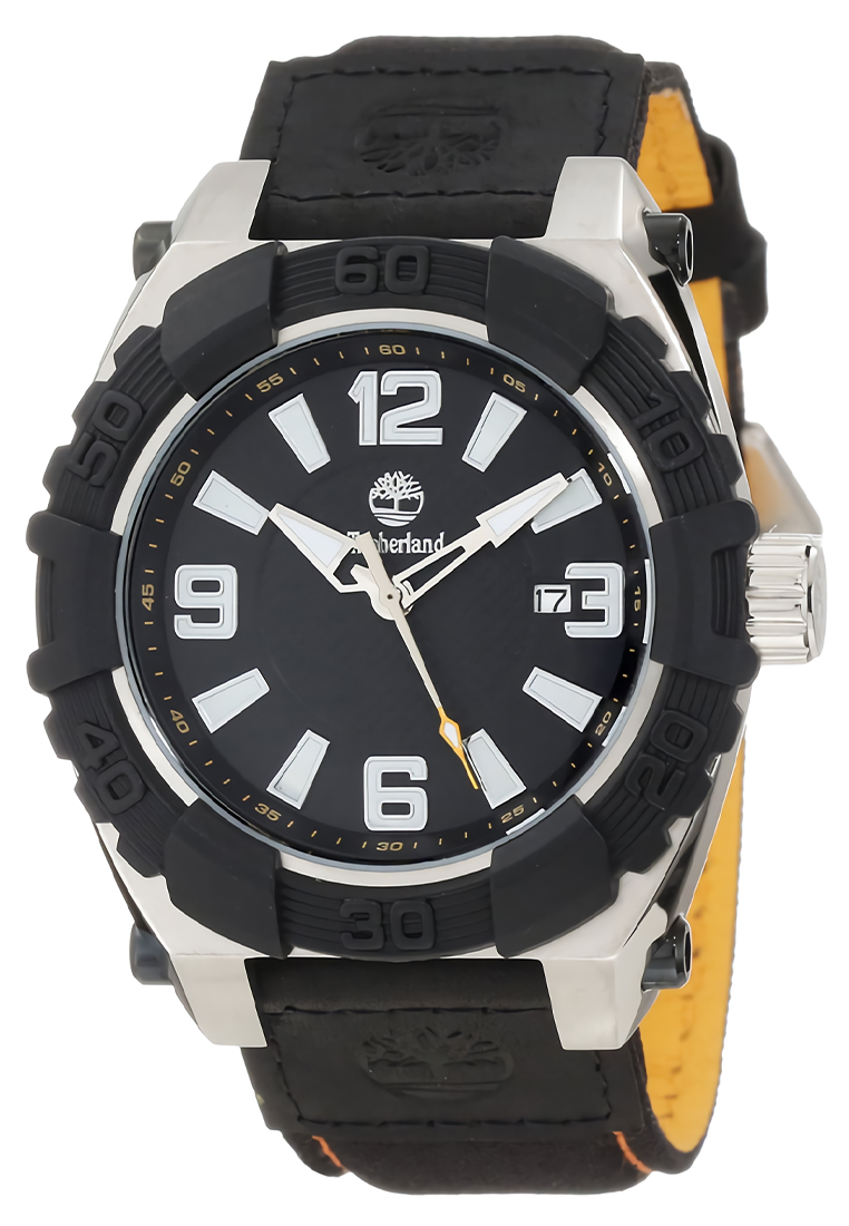 Timberland Watch Timberland - Jam Tangan Analog Pria - Black - Leather Strap - TBL 13321JSTB-02B