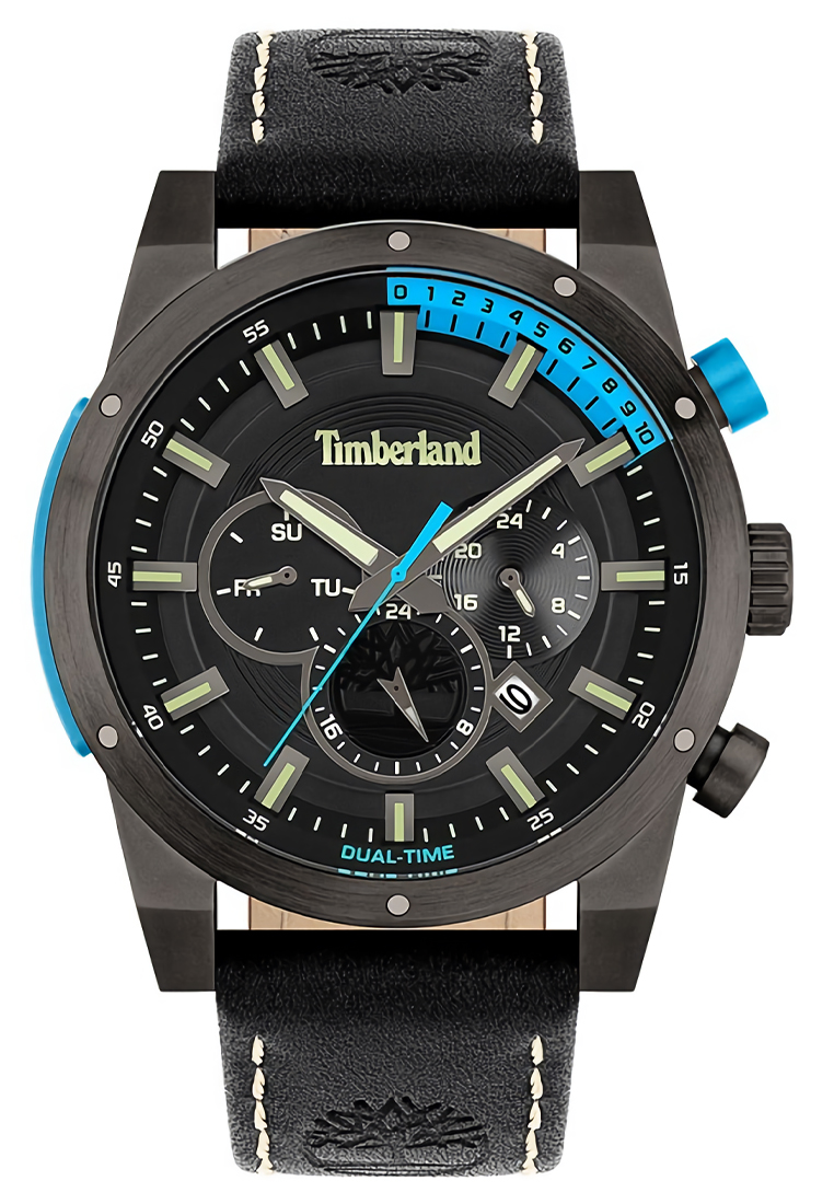 Timberland Watch Timberland - Jam Tangan Pria - Black - Leather Strap - 15951JSU/02
