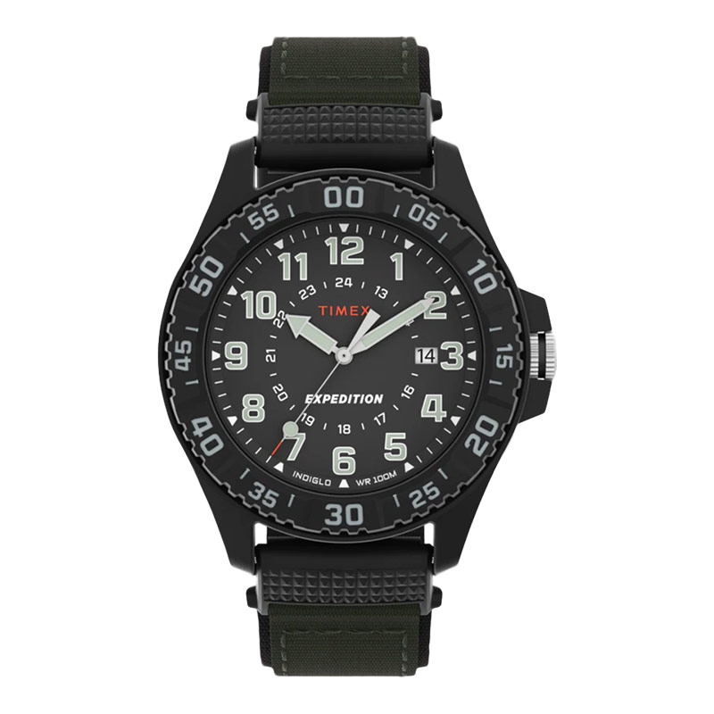 Timex Jam Tangan Pria Timex Expedition TW4B26400 Acadia Rugged Black Dial Dark Army Green Fabric Str