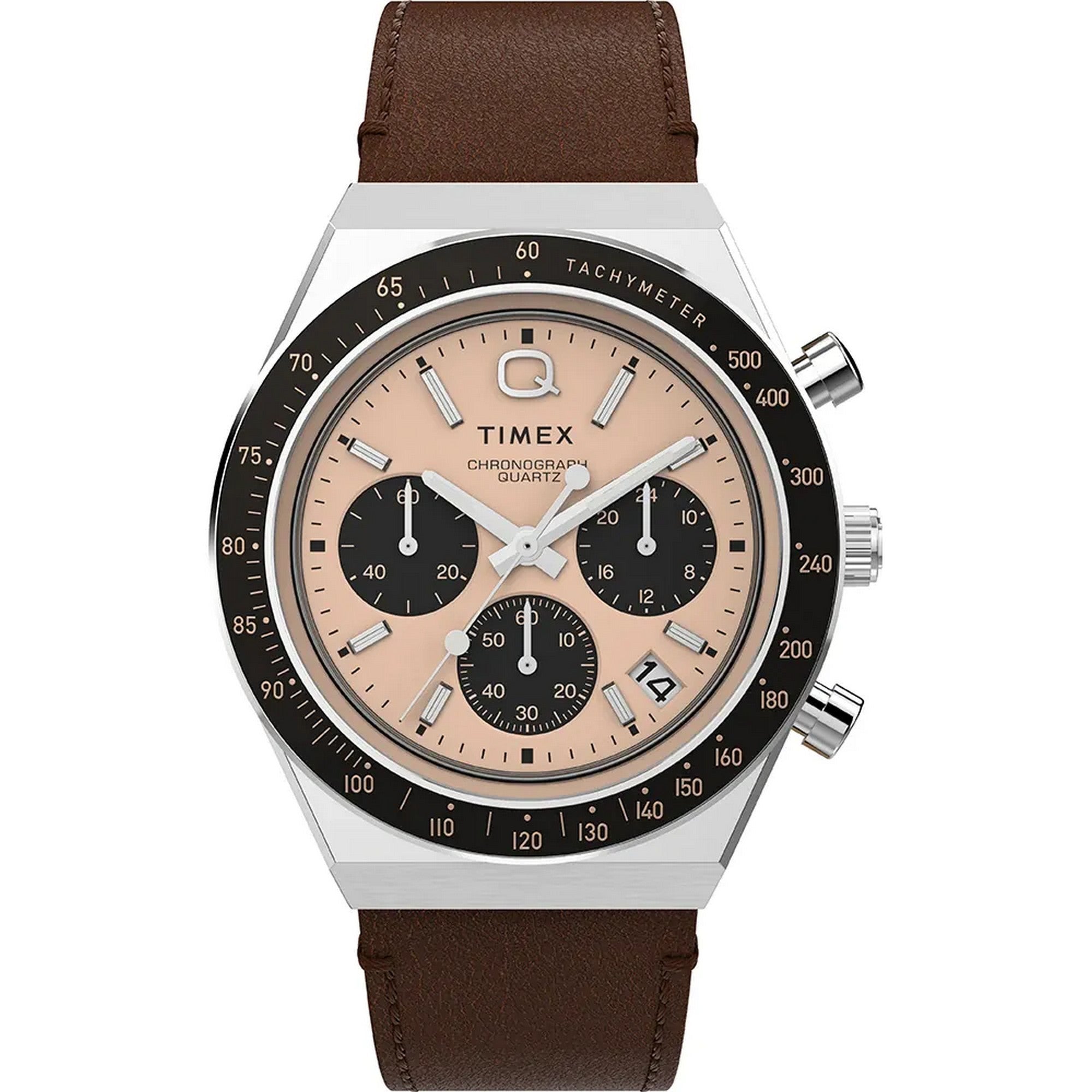 Timex Jam Tangan Pria Timex Q Leather TW2W51800V5 Men