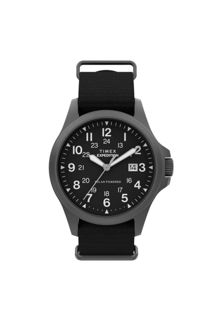 Timex Jam Tangan Pria Timex Expedition TW2Y31800 Men Solar Black Dial Black Fabric Strap