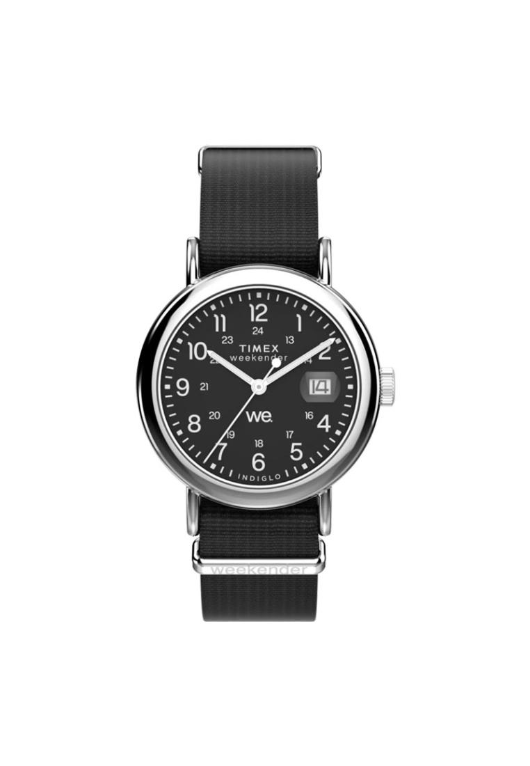 Timex Jam Tangan Wanita Timex Weekender TW2W85700 Indiglo Black Dial Black Fabric Strap