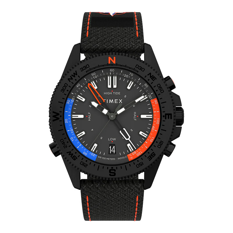Timex Jam Tangan Pria Timex Expedition North TW2V03900 Tide Temp Compass Black Dial Black Fabric Str
