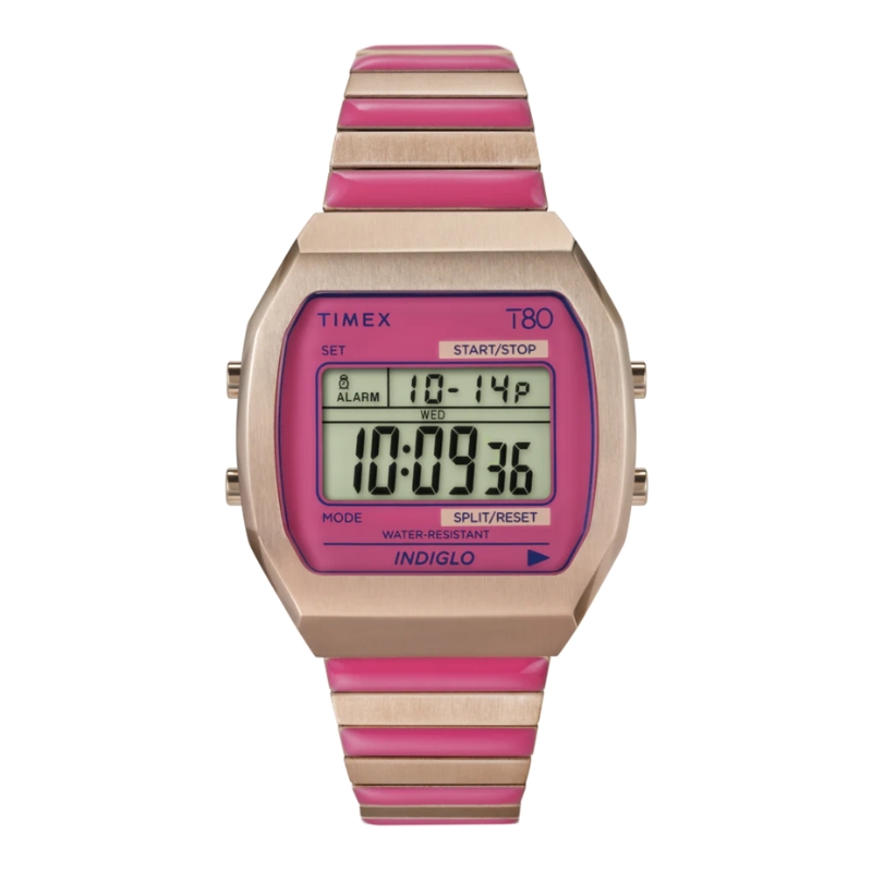 Timex Jam Tangan Wanita Timex T80 Pink Dial TW2W41600V5 Original