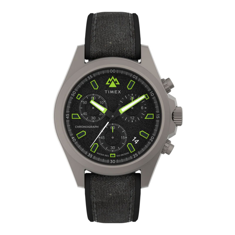 Timex Jam Tangan Pria Timex Expedition TW2V96300 Men Field Chrono Recycled Mixed Materials Black Dia