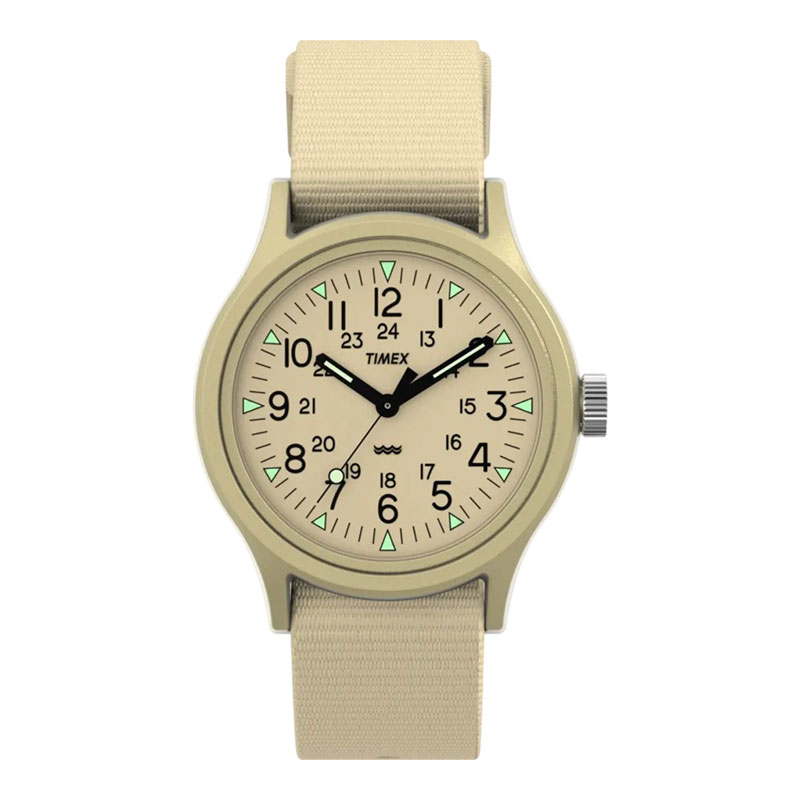 Timex Jam Tangan Unisex Timex MK1 TW2Y19800 Beige Dial Beige Fabric Strap