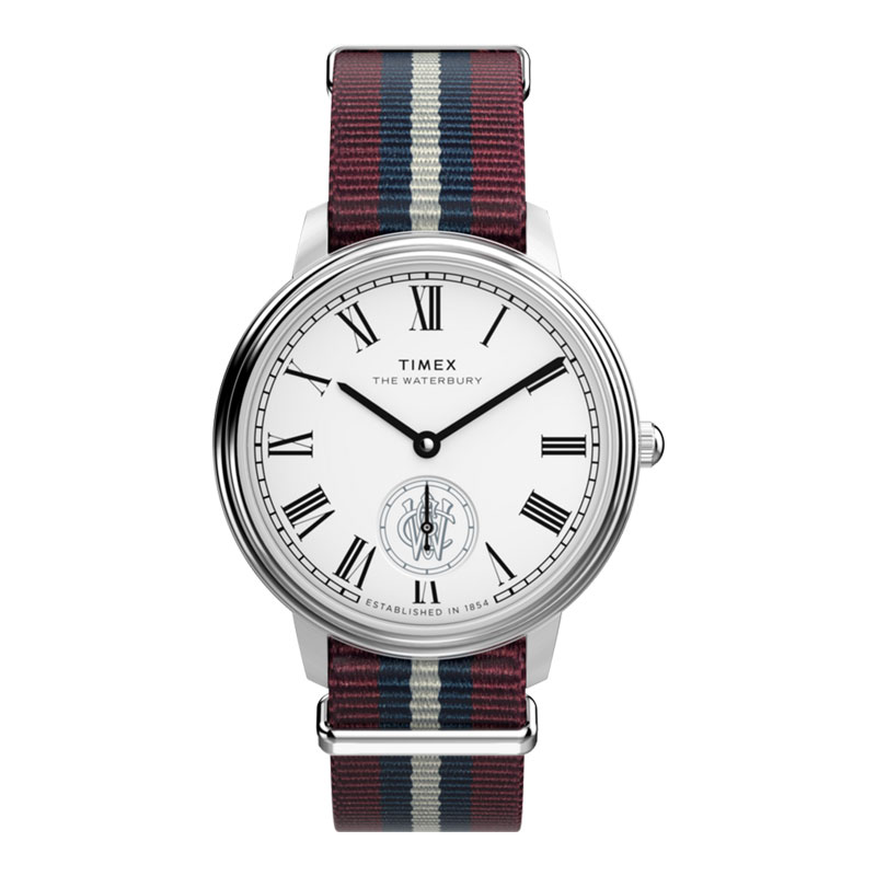 Timex Jam Tangan Pria Timex Waterbury TW2Y27600 Metropolitan Sub-Second Silver Dial Multy Color Fabr