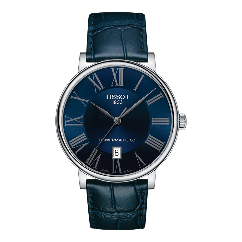 Tissot Jam Tangan Pria Tissot Carson Premium Powermatic 80 40mm T-Classic T122.407.16.043.00 Blue Di