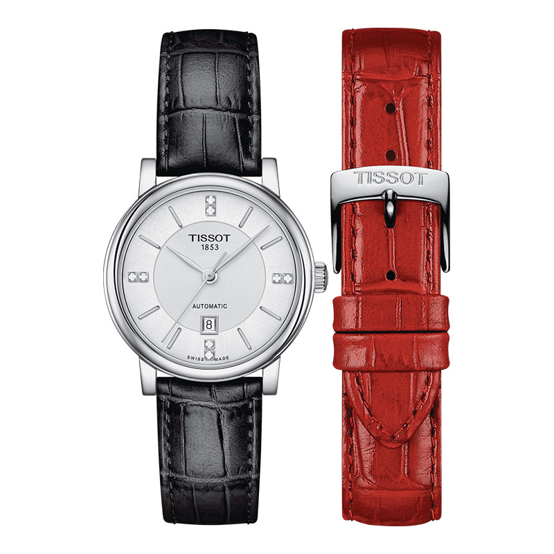 Tissot Jam Tangan Wanita Tissot Carson Premium Lady Automatic 30mm T-Classic T122.207.16.036.01 Leat