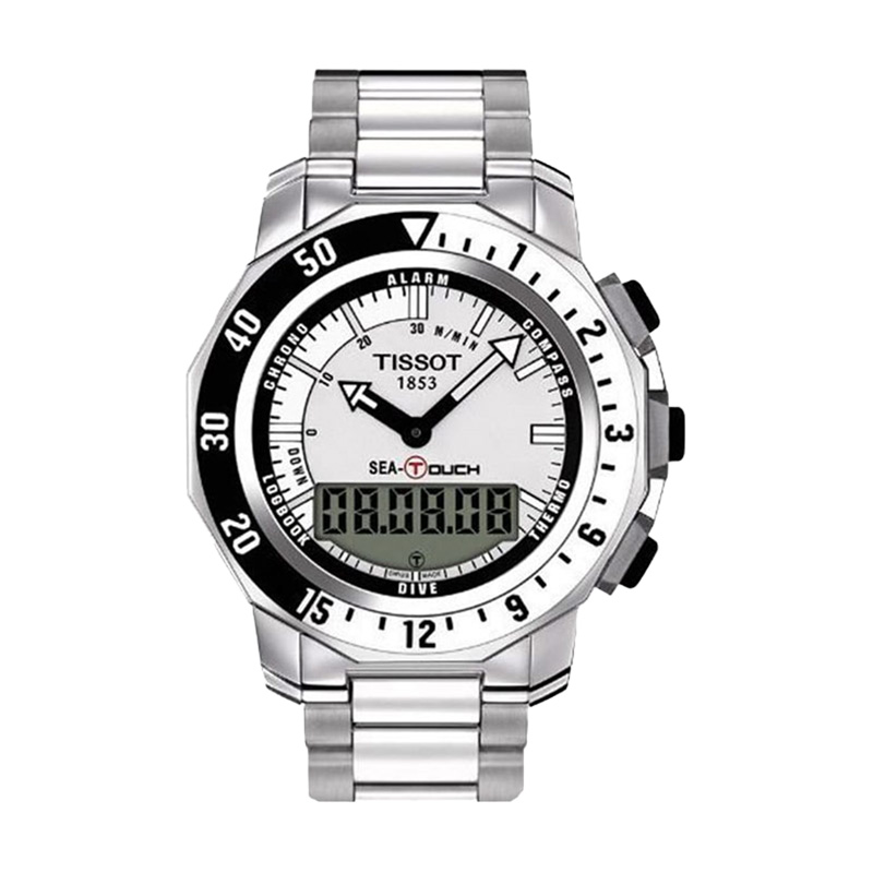 TISSOT Jam Tangan Pria TISSOT T-Touch Sea T026.420.11.031.00 Chronograph Digital Analog Dial St.Stee