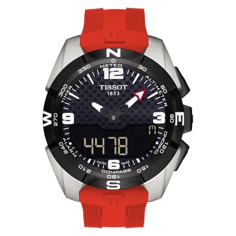 TISSOT Jam Tangan Pria TISSOT T-Touch Expert Solar Black Dial Rubber Strap T091.420.47.057.00