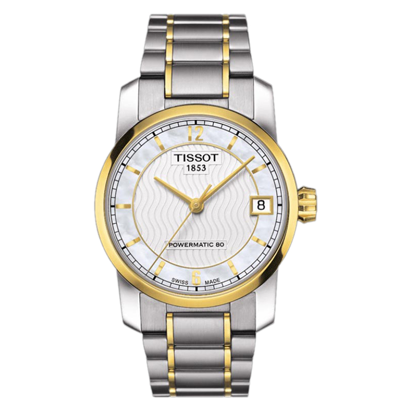 TISSOT Jam Tangan Wanita Tissot T-Classic T087.207.55.117.00 Automatic Mother Of Pearl Dial Titanium