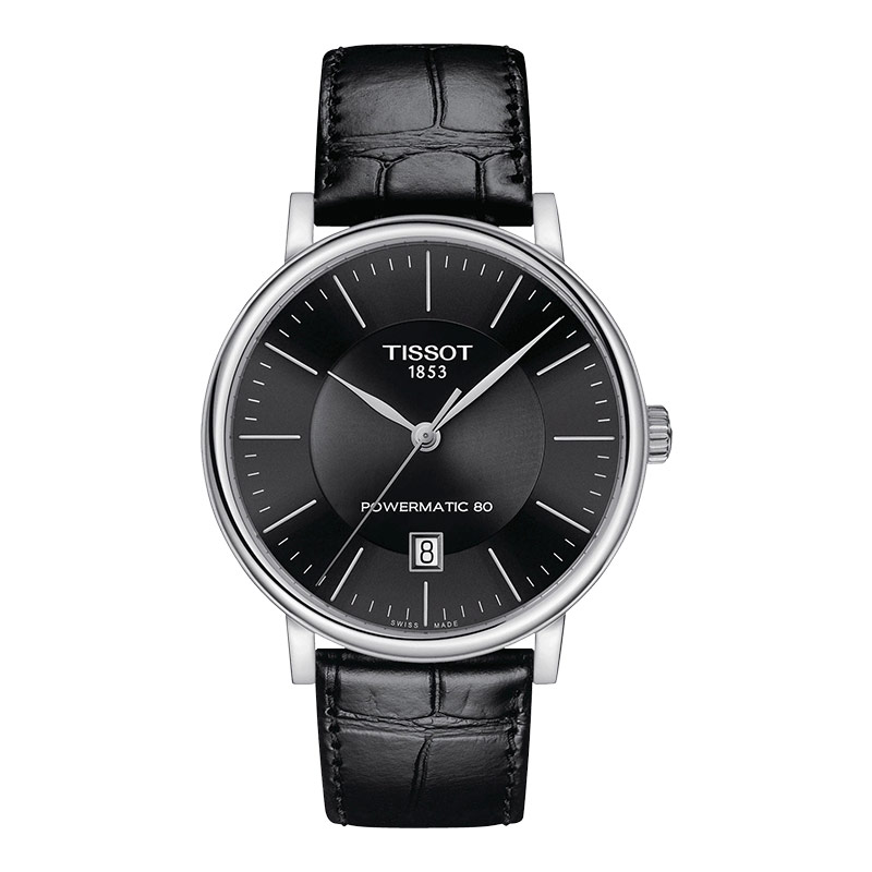 Tissot Jam Tangan Pria Tissot T-Classic T122.407.16.051.00 Carson Premium Powematic 80 Black Dial Bl