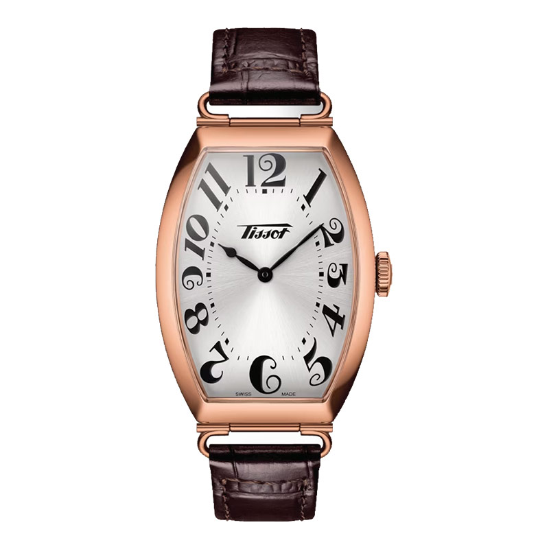Tissot Jam Tangan Pria Tissot Heritage Porto 31.1mm T128.509.36.032.00 Silver Dial Brown Leather Str