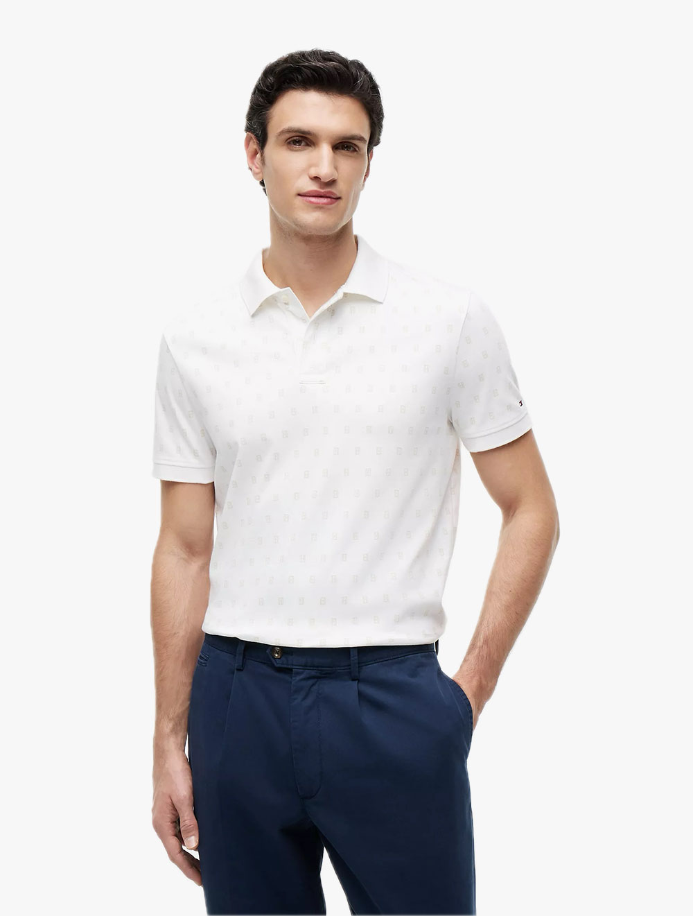 Tommy Hilfiger - Allover Flag Print Interlock Polo