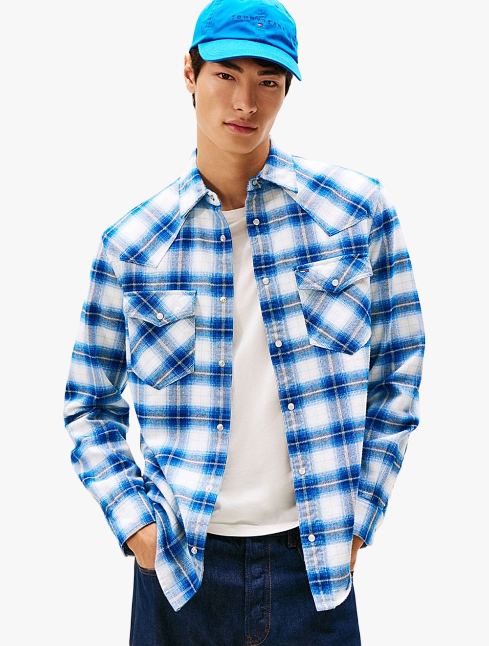 Tommy Hilfiger Tommy Jeans - Regular Fit Flannel Check Western Shirt