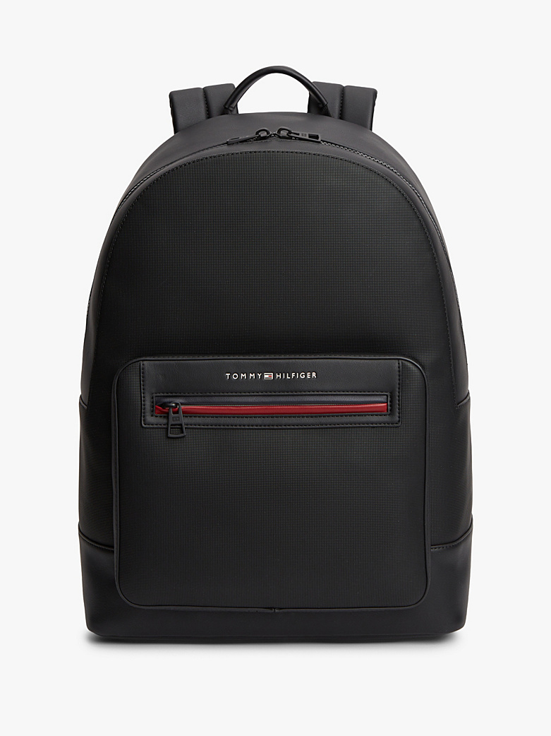 Tommy Hilfiger - Metal Logo Textured Dome Backpack