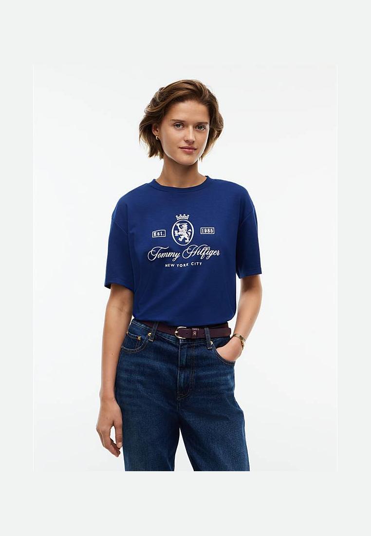 Tommy Hilfiger - W VARSITY CREST RELAX TEE