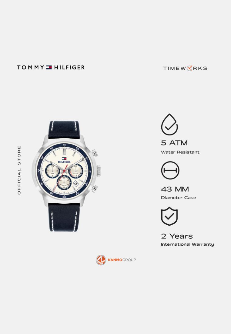 Tommy Hilfiger Timeworks - Tommy Hilfiger Kent Multifunction Leather Strap - Jam Tangan Pria - 17107