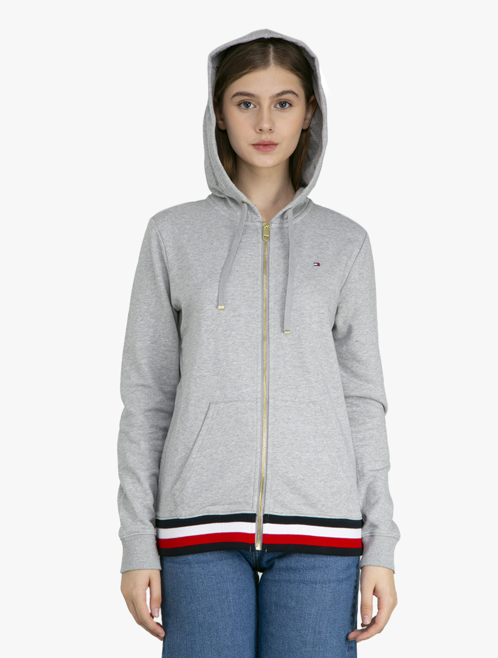 Tommy Hilfiger - Heritage Zip Through Hoodie - Grey - Grey