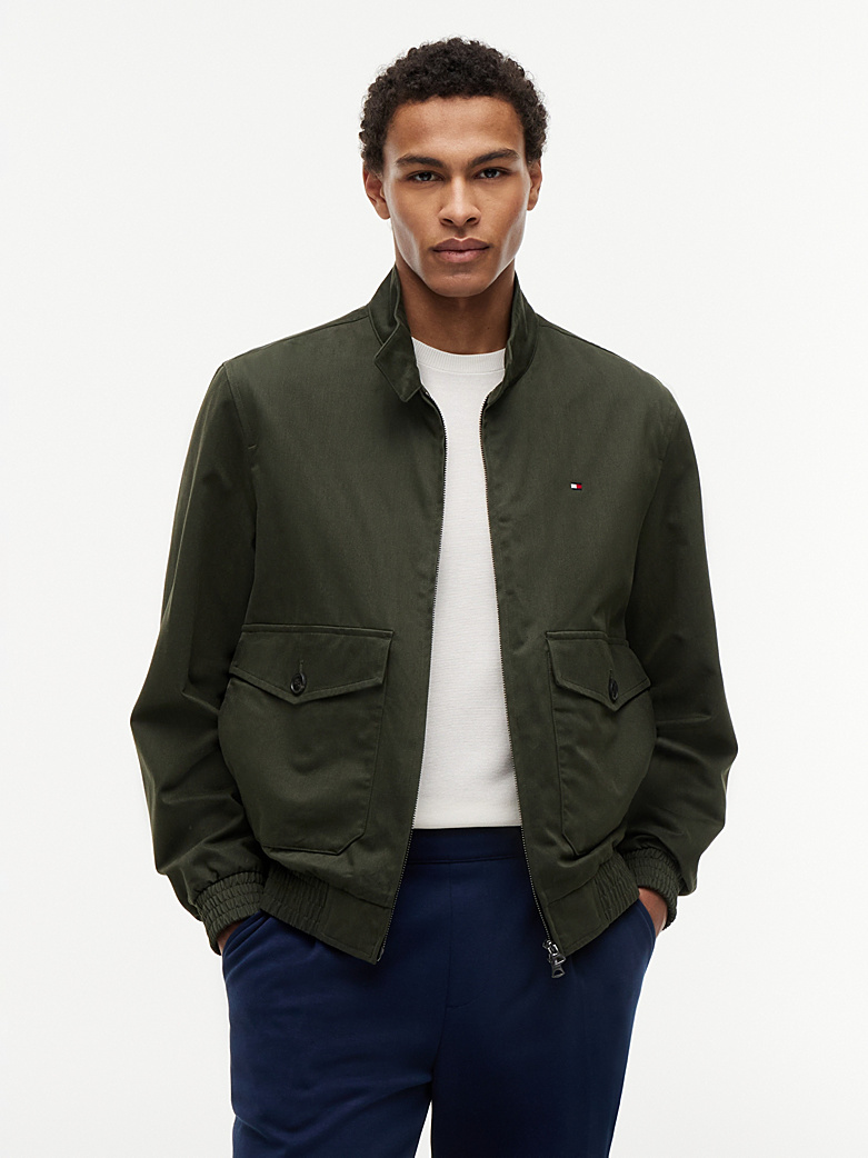Tommy Hilfiger - Logo Patch Zip- Thru Harrington Jacket