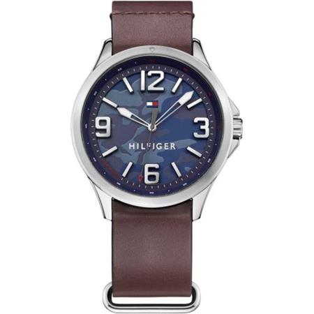 tommy hilfiger watch men's leather strap