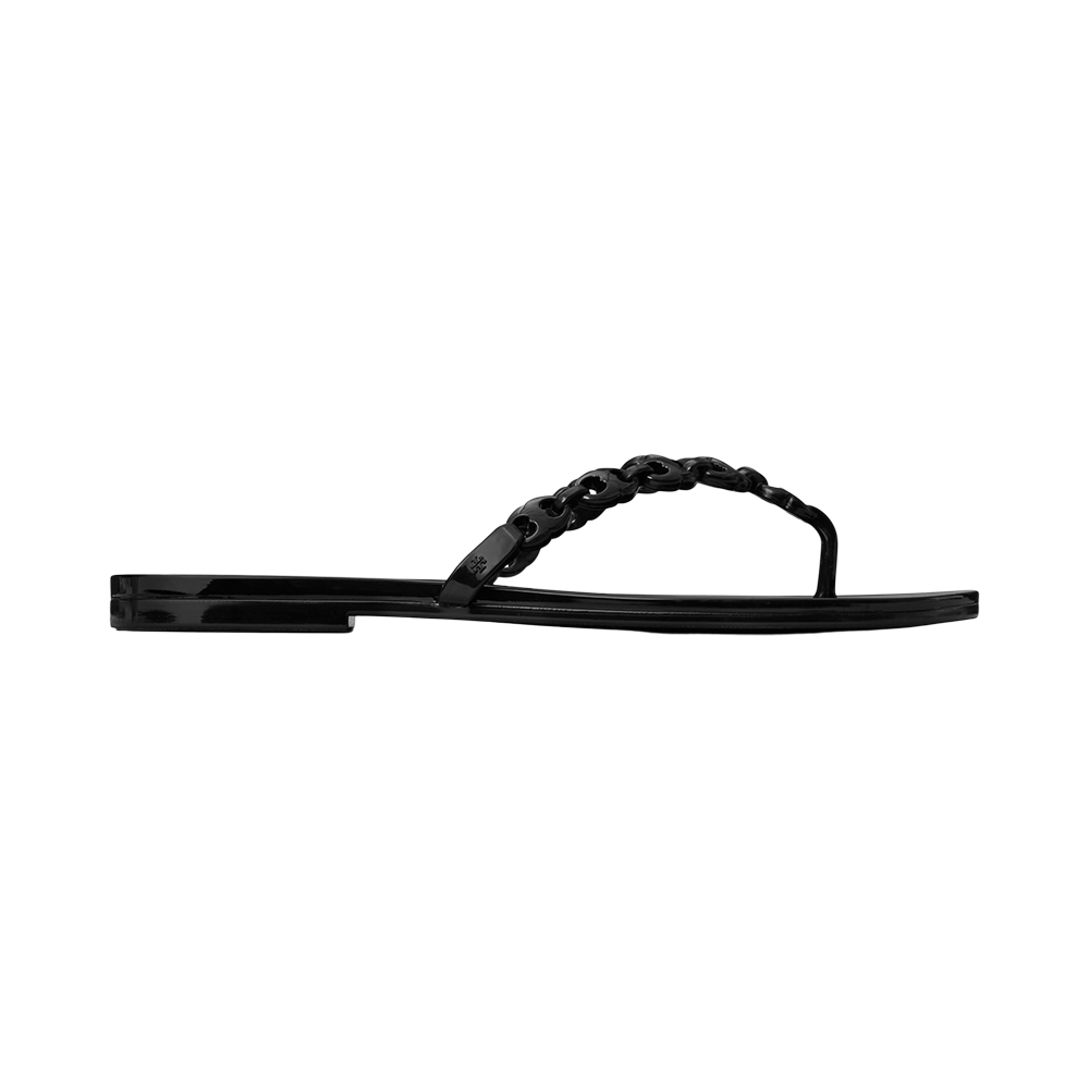 Tory Burch Gemini Link Jelly Flip Flops Black