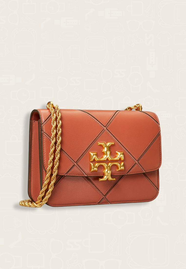 Tory Burch Eleanor Diamond Quilted Convertible Shoulder Bag Toasted Pecan