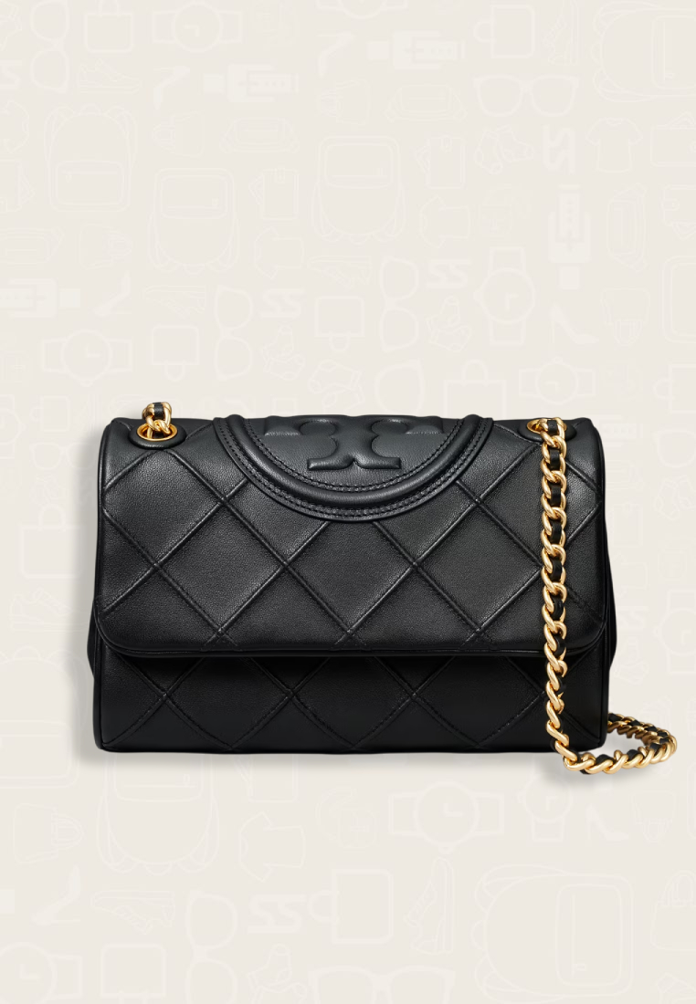 Tory Burch Small Fleming Soft Convertible Shoulder Bag Black